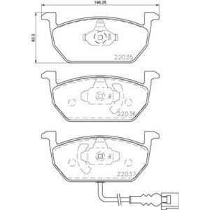 Bromsbelägg BREMBO P 85 137, Framaxel (Sats)
