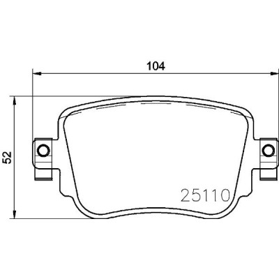 Bromsbelägg BREMBO P 85 140, Bakaxel (Sats)
