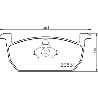 Bromsbelägg BREMBO P 85 167, Framaxel (Sats)
