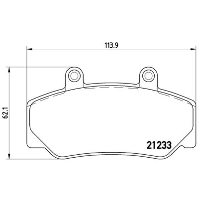 Bromsbelägg BREMBO P 86 006, Framaxel (Sats)