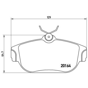 Bromsbelägg BREMBO P 86 007, Framaxel (Sats)
