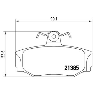 Bromsbelägg BREMBO P 86 009, Bakaxel (Sats)