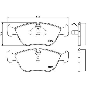 Bromsbelägg BREMBO P 86 013, Framaxel (Sats)