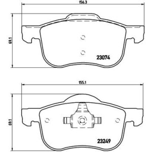 Bromsbelägg BREMBO P 86 020, Framaxel (Sats)