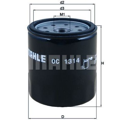 Oljefilter Mahle Original OC 1314