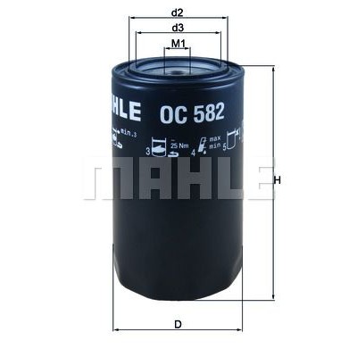 Oljefilter Mahle Original OC 582