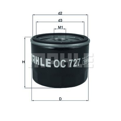 Oljefilter Mahle Original OC 727