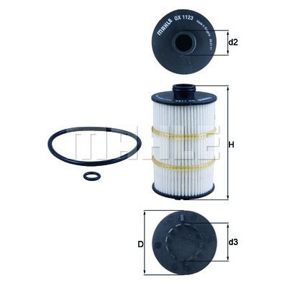 Oljefilter Mahle Original OX 1123D