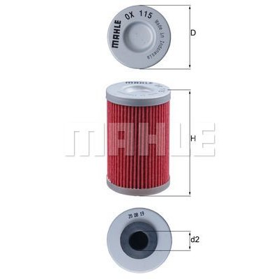 Oljefilter Mahle Original OX 115