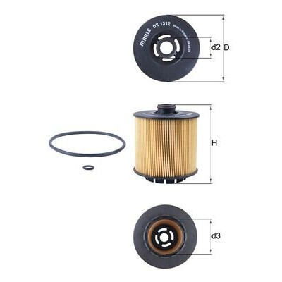 Oljefilter Mahle Original OX 1312D