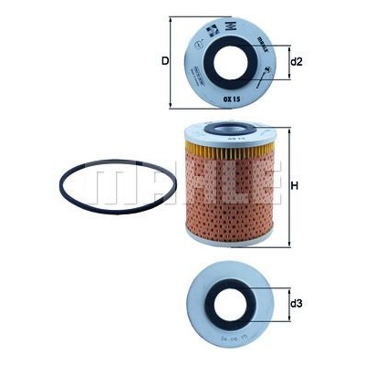 Oljefilter Mahle Original OX 15D