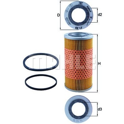 Oljefilter Mahle Original OX 17D