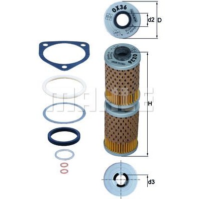 Oljefilter Mahle Original OX 36D