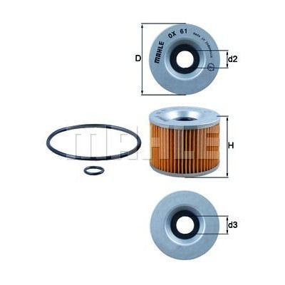 Oljefilter Mahle Original OX 61D