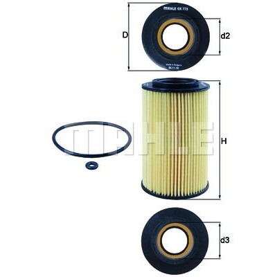 Oljefilter Mahle Original OX 773D