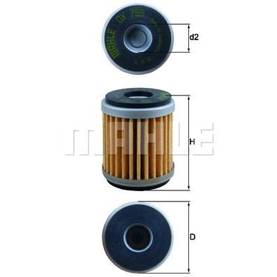Oljefilter Mahle Original OX 799