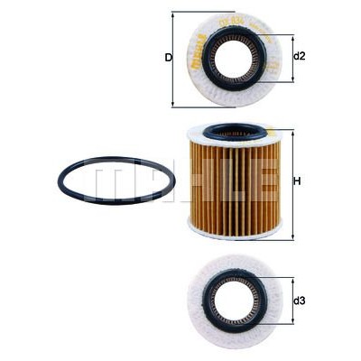 Oljefilter Mahle Original OX 834D