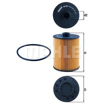 Oljefilter Mahle Original OX 983D