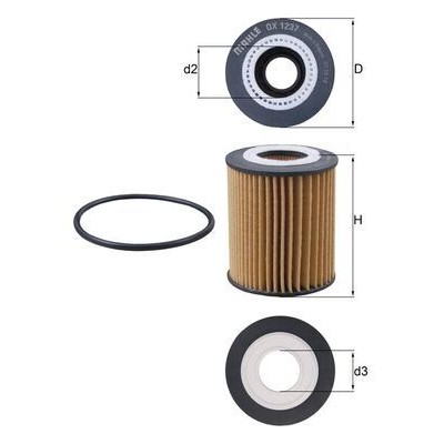 Oljefilter Mahle Original OX 1237D