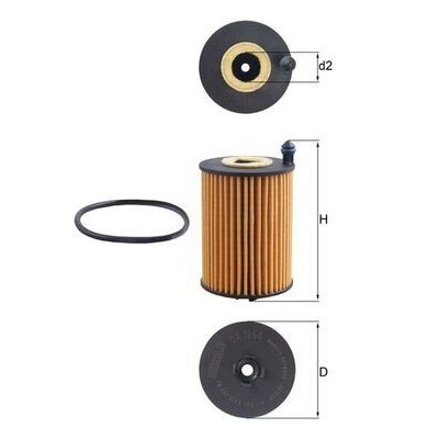 Oljefilter Mahle Original OX 1266D