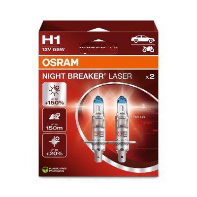 Osram Night Breaker Laser H1 2-pack