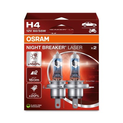 Osram Night Breaker Laser H4 2-pack